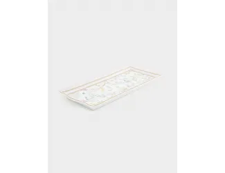 Блюдо, 35x15 см, прямоугольное, Пение птиц