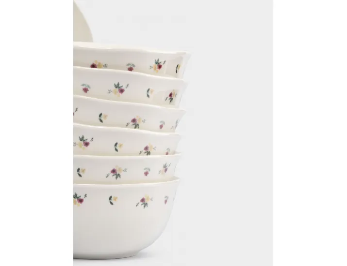 Сервиз обеденный 6 персон 18 предметов белый Цветы Anna Lafarg Meadow