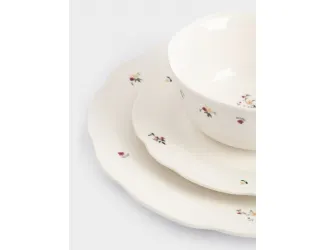 Сервиз обеденный, 6 перс, 18 пр, фарфор N, белый, Цветы, Meadow