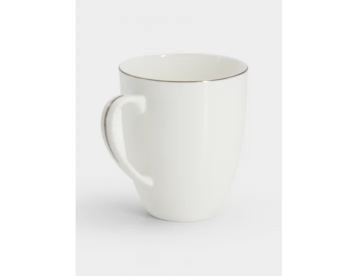 Кружка 400 мл белая с серебристым кантом Anna Lafarg Арктика