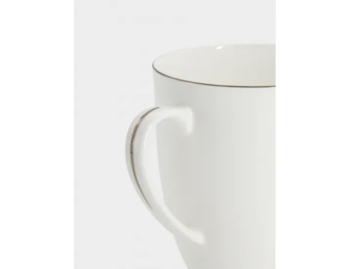 Кружка 400 мл белая с серебристым кантом Anna Lafarg Арктика