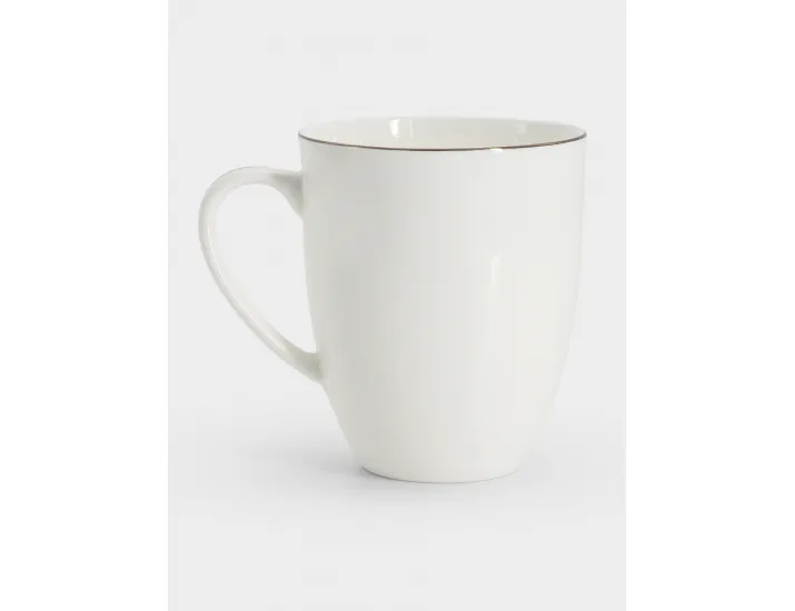 Кружка 400 мл белая с серебристым кантом Anna Lafarg Арктика