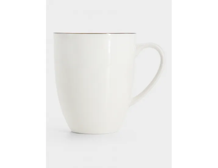 Кружка 400 мл белая с серебристым кантом Anna Lafarg Арктика