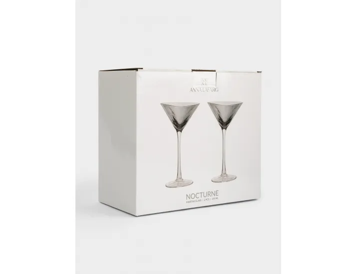 Бокал для мартини 150 мл 2 шт серый Anna Lafarg Nocturne