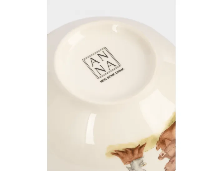 Набор посуды детский 1 персона 3 предмета белый Мишка и зайчик Anna Lafarg Friendship