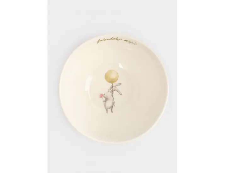 Набор посуды детский 1 персона 3 предмета белый Мишка и зайчик Anna Lafarg Friendship