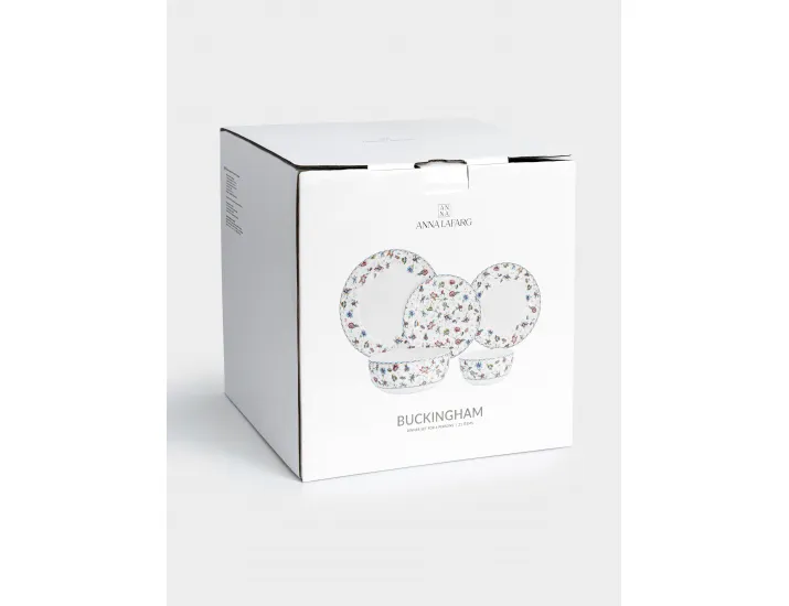 Сервиз обеденный 6 персон 21 предмет белый Цветы Anna Lafarg Букингем