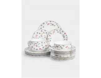 Сервиз обеденный 6 персон 21 предмет белый Цветы Anna Lafarg Букингем