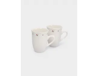 Кружка, 370 мл, 2 шт, фарфор N, белая, Цветы, Meadow
