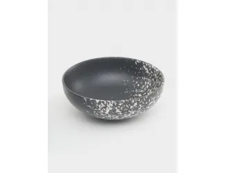 Салатник, 15,5х6 см, 500 мл, фарфор P, черный, в белую крапинку, Caviar Galaxy