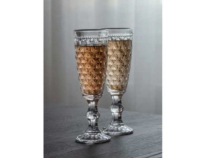 Набор бокалов для шампанского 4 шт 150 мл прозрачные WD Lifestyle Dubai