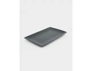 Блюдо, 27.5x16 см, прямоугольное, чёрное, Икра