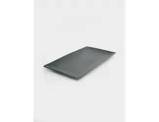 Блюдо, 34.5x19.5 см, прямоугольное, чёрное, Икра