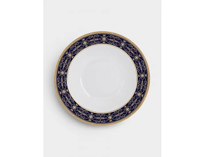 Сервиз обеденный 6 персон 27 предметов бело-синий Орнамент Anna Lafarg Ophelia