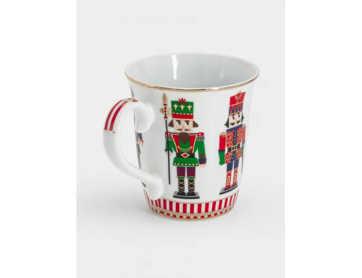 Кружка 275 мл белая с золотистым кантом Щелкунчик Easy Life Nutcracker