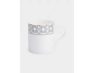 Кружка, 380 мл, фарфор F, белая, Орнамент, Greco