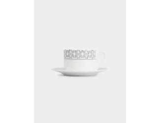 Пара чайная, 1 перс, 2 пр, 290 мл, фарфор F, белая, Орнамент, Greco