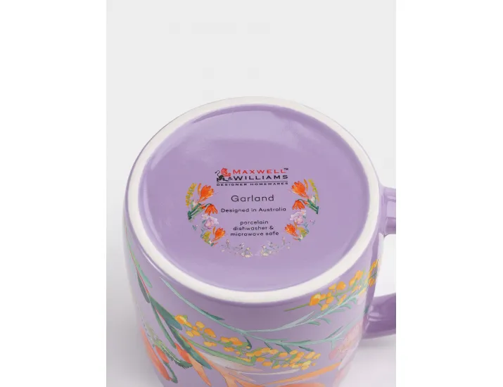 Кружка 370 мл сиреневая Цветы Maxwell & Williams Garland