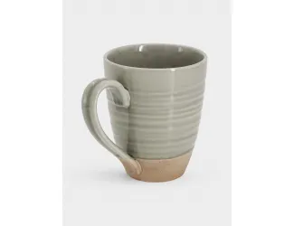 Кружка 350 мл серо-бежевая Спираль Home & Style Dallas