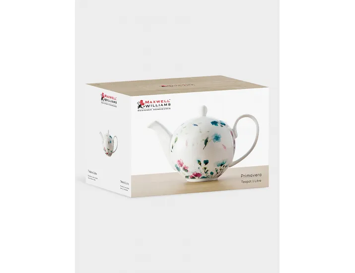 Чайник 1 л белый Акварельные цветы Maxwell & Williams Primavera