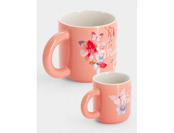 Кружка 380 мл/120 мл 2 шт светло-оранжевая Цветы Maxwell & Williams Camilla