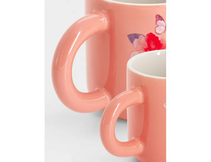 Кружка 380 мл/120 мл 2 шт светло-оранжевая Цветы Maxwell & Williams Camilla