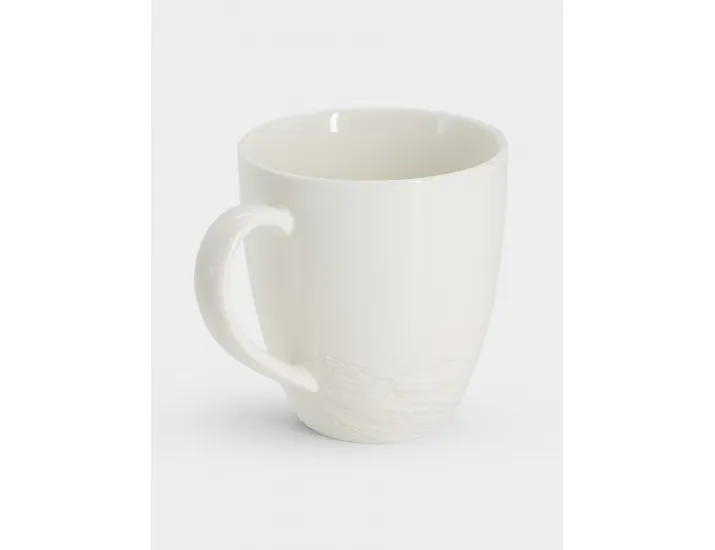 Кружка 340 мл белая Мятый эффект Home & Style Rock