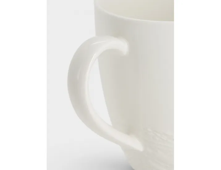 Кружка 340 мл белая Мятый эффект Home & Style Rock