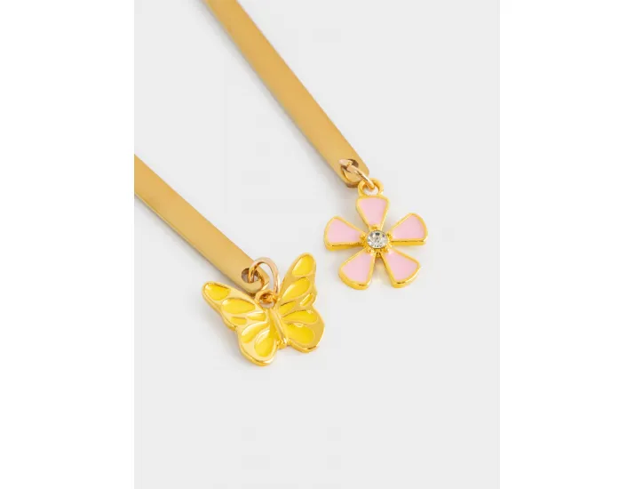 Ложка десертная 14 см 2 шт золотистая Цветок/Бабочка Anna Lafarg Butterfly