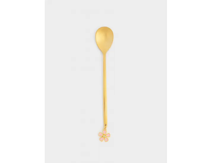 Ложка десертная 14 см 2 шт золотистая Цветок/Бабочка Anna Lafarg Butterfly