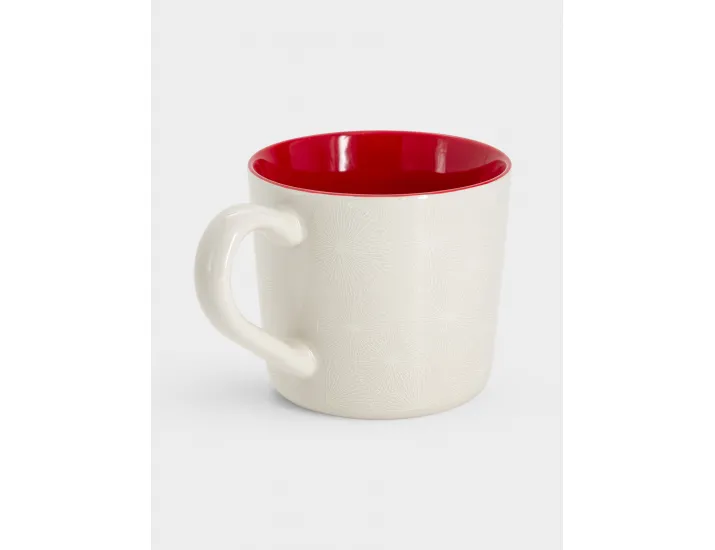 Кружка 450 мл бело-красная Home & Style Frost