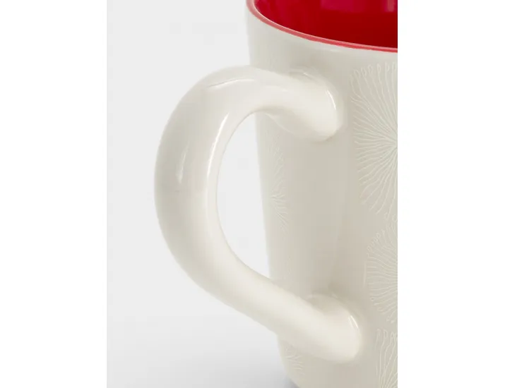 Кружка 450 мл бело-красная Home & Style Frost