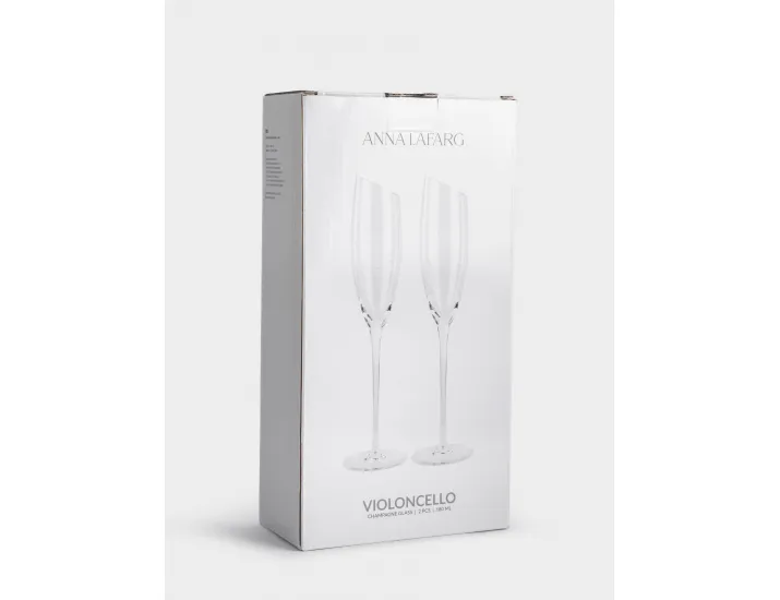 Бокал для шампанского 180 мл 2 шт Anna Lafarg Violoncello