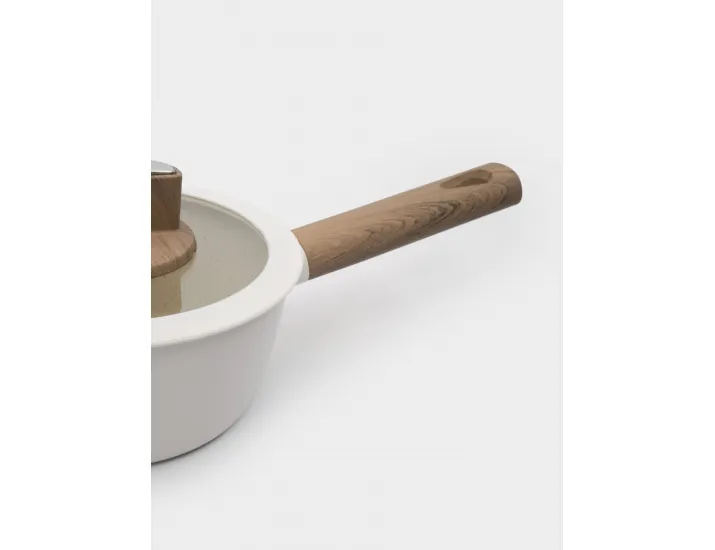 Ковш 16 см 1,2 л с крышкой с покрытием молочный Anna Lafarg Palisander