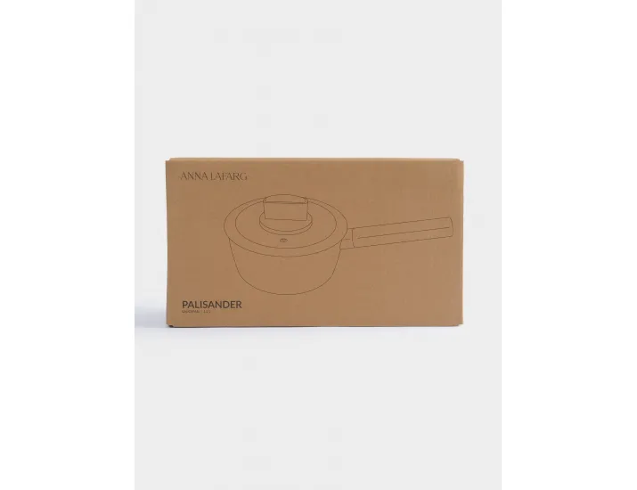 Ковш 16 см 1,2 л с крышкой с покрытием молочный Anna Lafarg Palisander