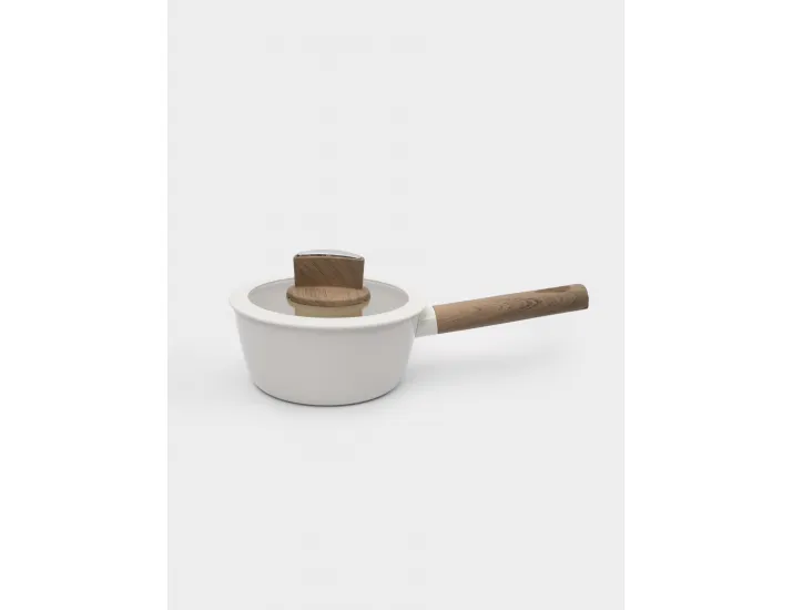 Ковш 16 см 1,2 л с крышкой с покрытием молочный Anna Lafarg Palisander