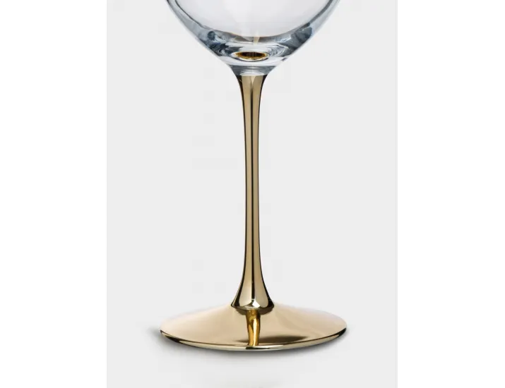 Бокал для красного вина 540 мл 2 шт золотистая ножка Anna Lafarg Ravello