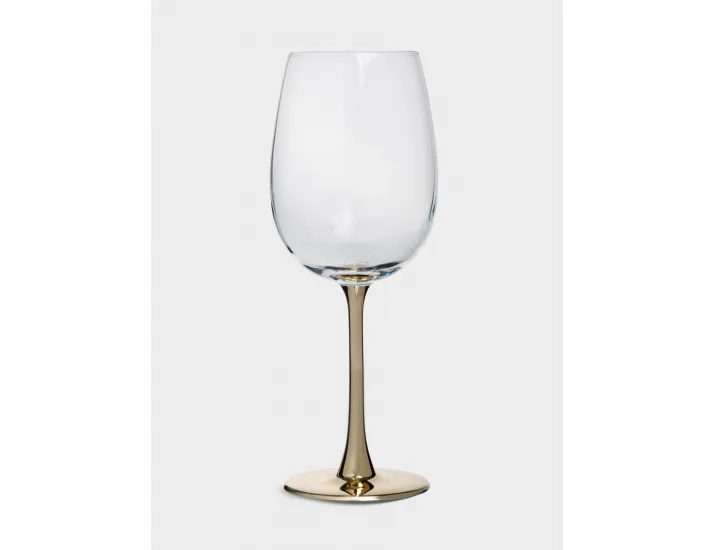 Бокал для белого вина 430 мл 2 шт золотистая ножка Anna Lafarg Ravello