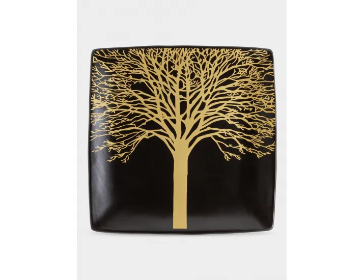 Тарелка 21х21 см 4 шт черный WD Lifestyle Singapore