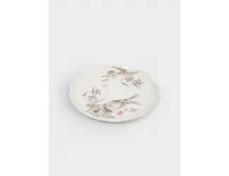 Тарелка закусочная, 20 см, керамика, белая, Кролик с цветами, Flower Rabbit