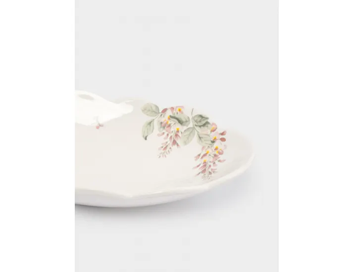 Блюдо 31х18 см овальное белое Кролик с цветами Anna Lafarg Flower Rabbit