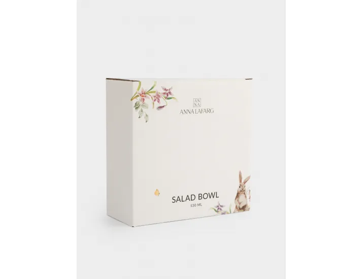 Салатник 15х7 см 530 мл белый Кролик с цветами Anna Lafarg Flower Rabbit