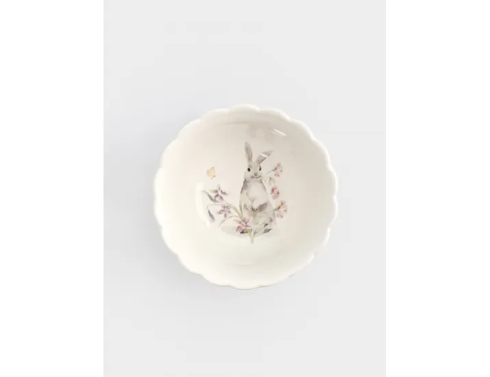 Салатник 15х7 см 530 мл белый Кролик с цветами Anna Lafarg Flower Rabbit