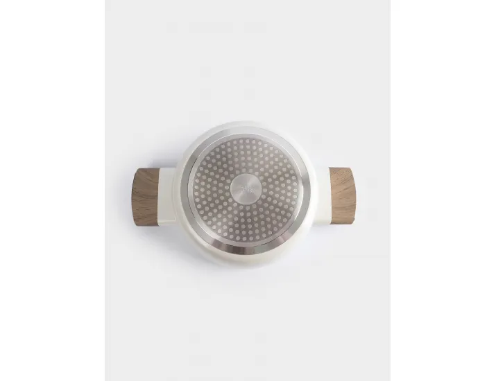 Кастрюля 20 см 2,2 л с крышкой с покрытием молочная Anna Lafarg Palisander