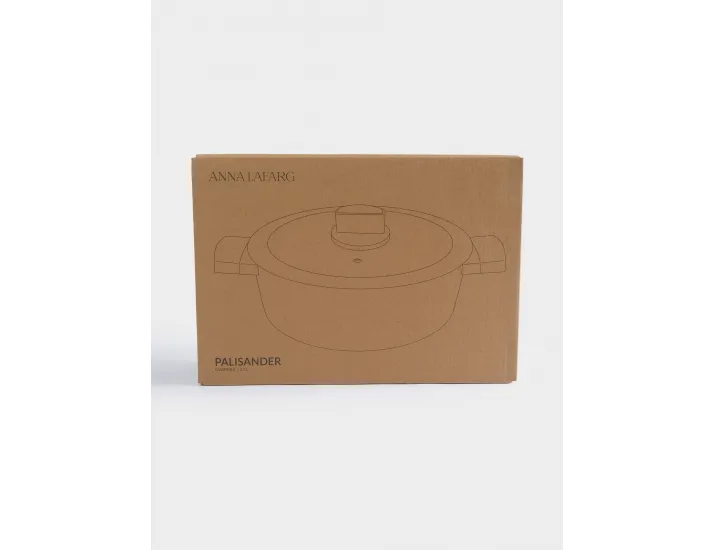 Кастрюля 20 см 2,2 л с крышкой с покрытием молочная Anna Lafarg Palisander