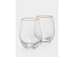 Стакан 500 мл 2 шт золотистый кант Anna Lafarg Ravello