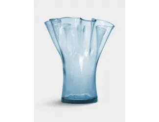 Ваза для цветов, 23 см, стекло, голубая, Artesania