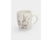 Кружка 330 мл белая Кролик с цветами Anna Lafarg Flower Rabbit