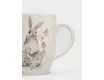 Кружка 330 мл белая Кролик с цветами Anna Lafarg Flower Rabbit