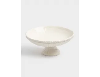 Блюдо на ножке, 17х9 см, керамика D, белое, Tulip